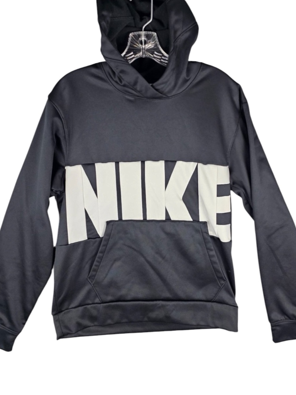 NIKE Men’s Therma Fit Starting 5 Hoodie in Black with Bold White Logo Size Large - Picture 5 of 12